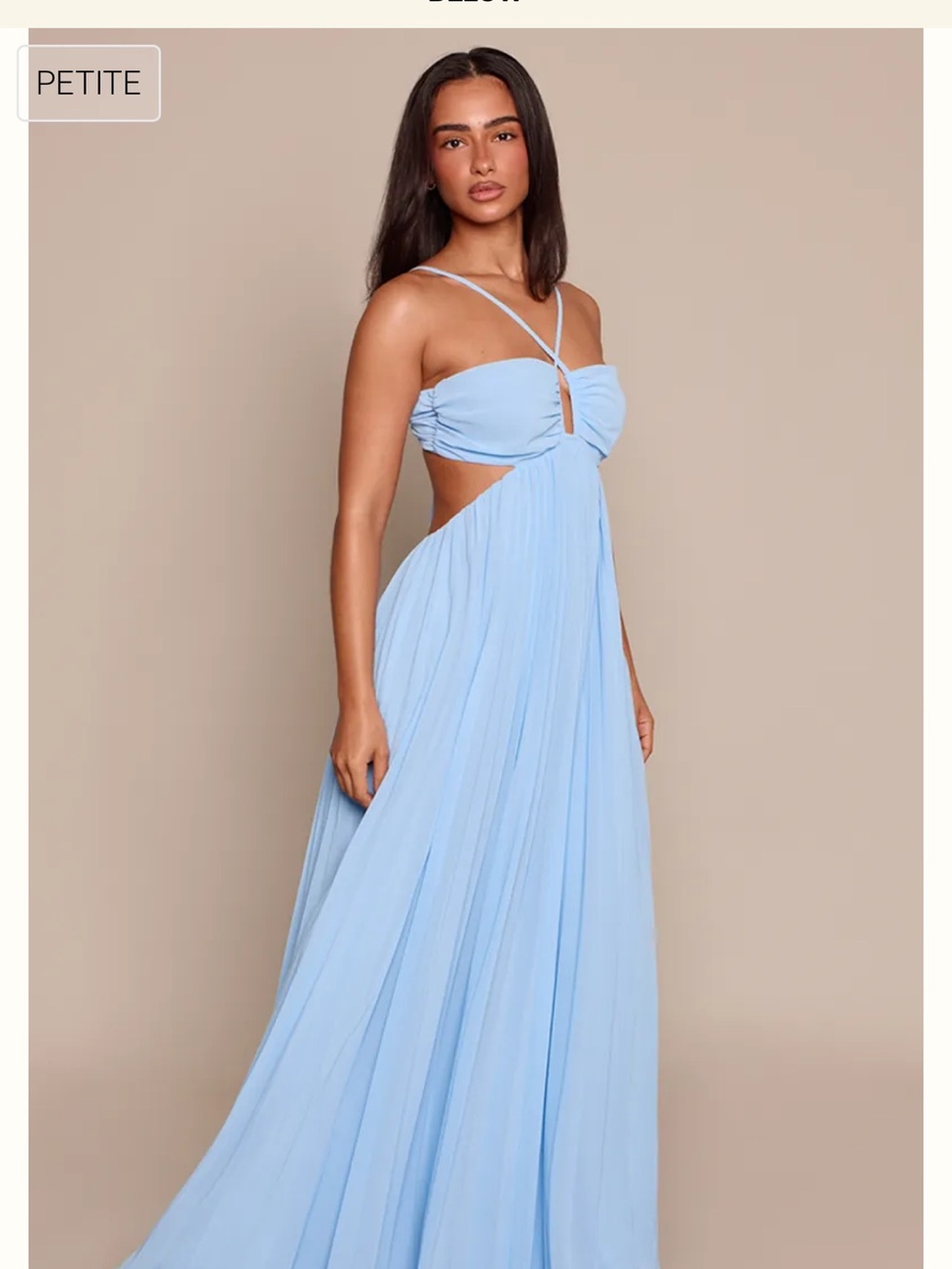 Prettylittlething Blue Cutout Maxi Dress